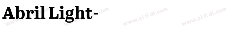 Abril Light字体转换